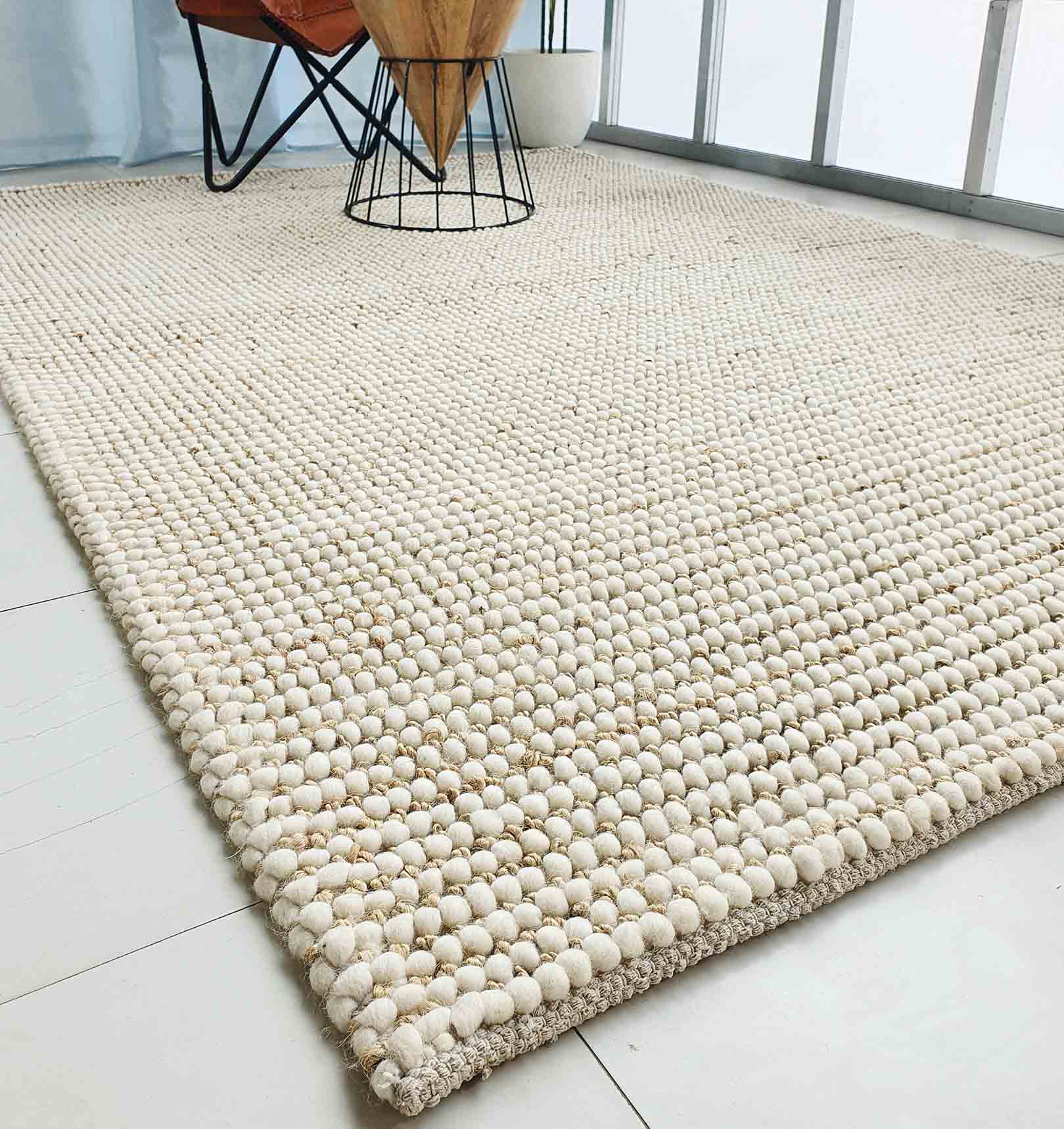 Natural White Woven Rug For Home Decore (5 Sizes)
