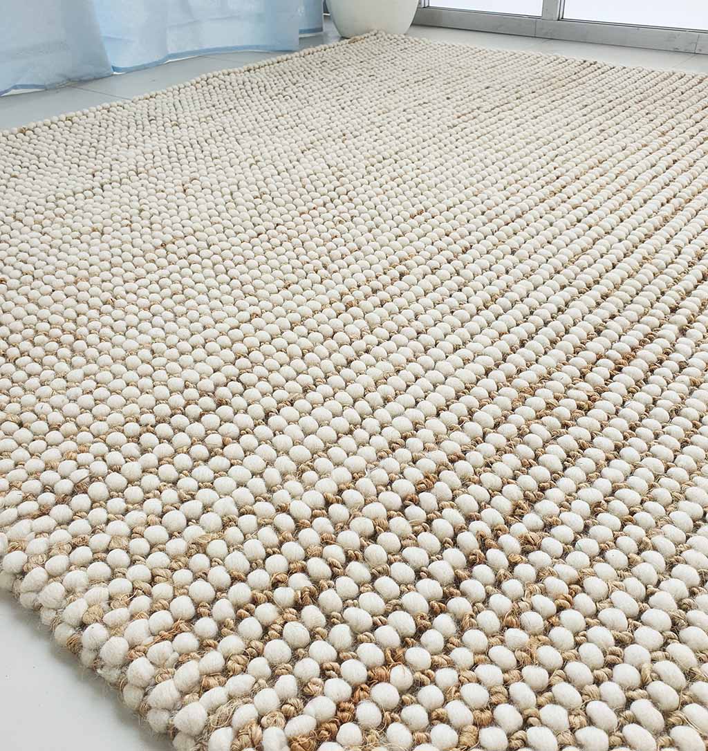 Natural White Woven Rug For Home Decore (5 Sizes)
