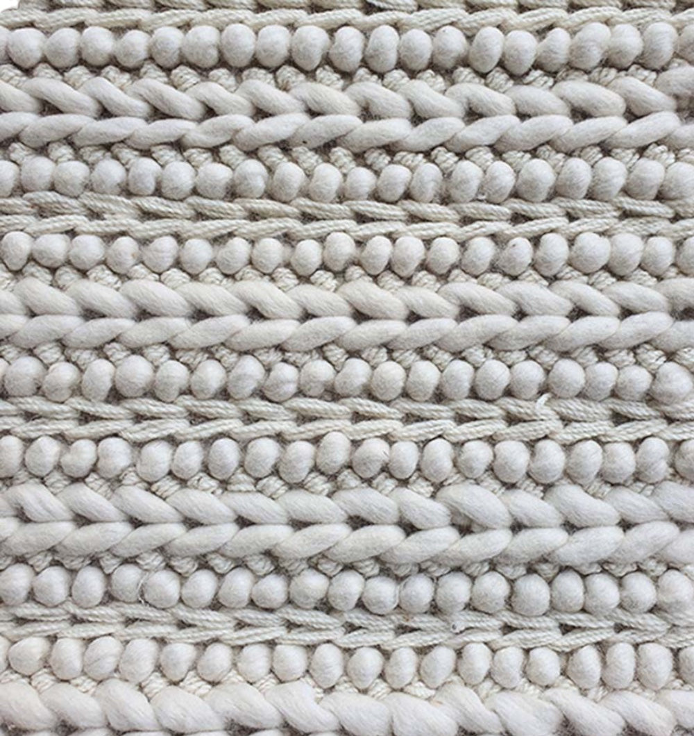 Hand Made Natural White Woven Rug For Home Decore (5 Sizes)