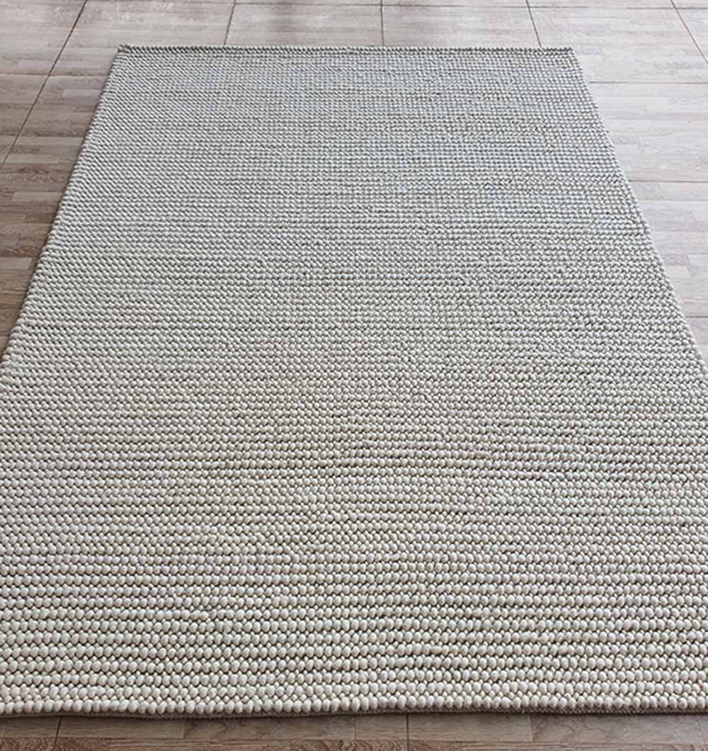 Natural White Colour Woven Rug For Home Decor (5 Sizes)