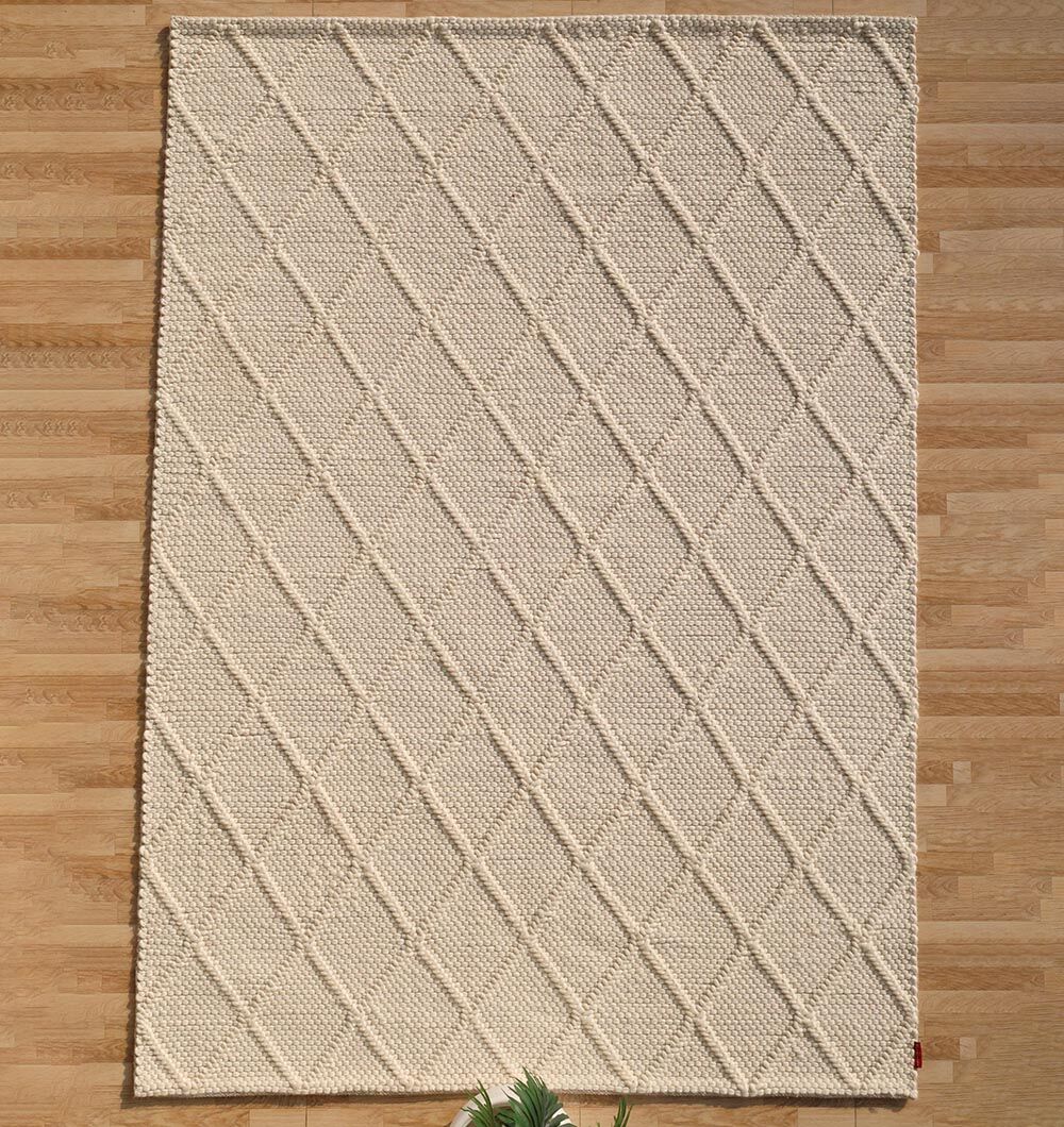 Cassie Natural White Woven Rug (5 Sizes)