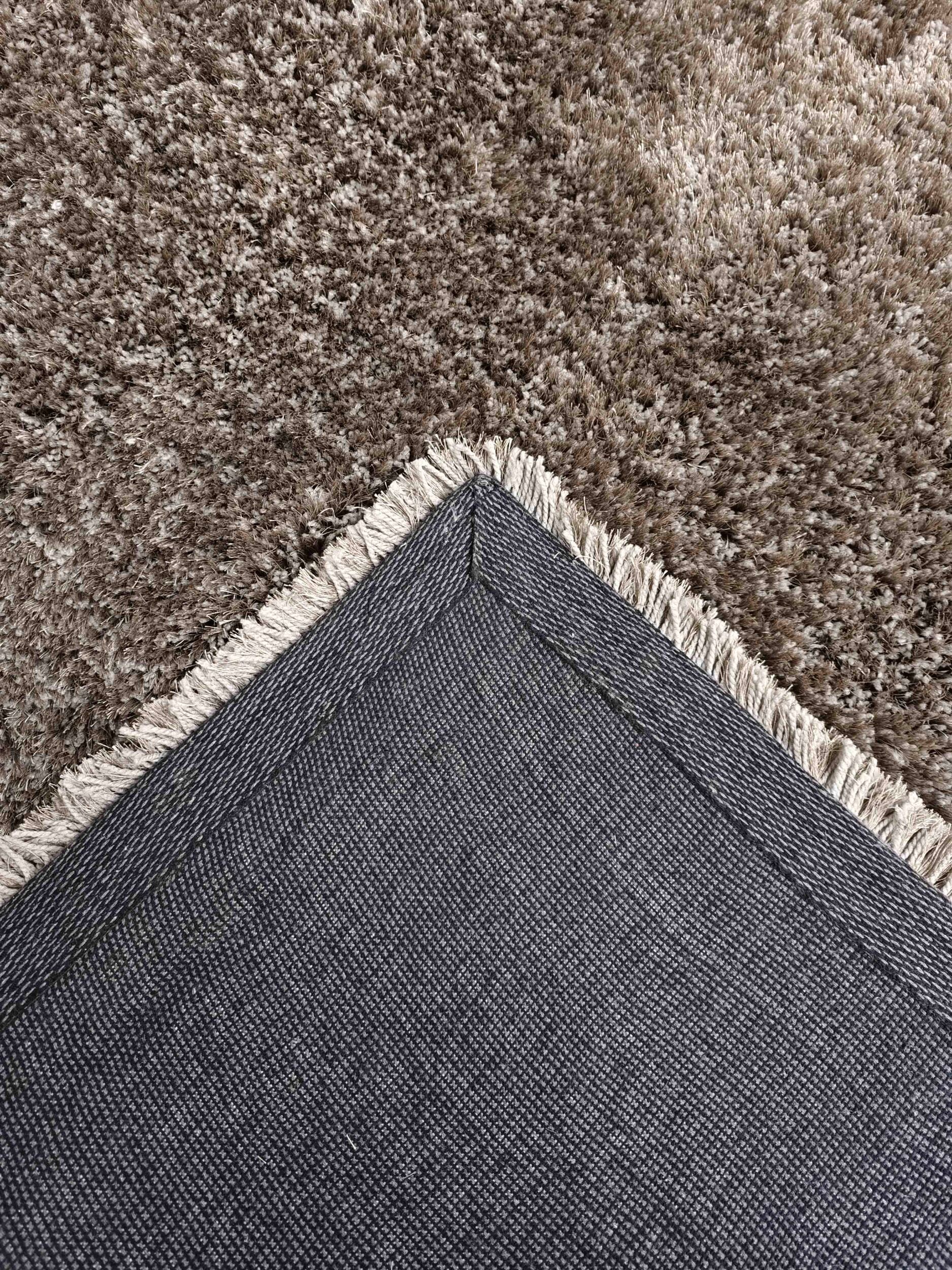 Grey Color Round Shaggy Rug 90 CM