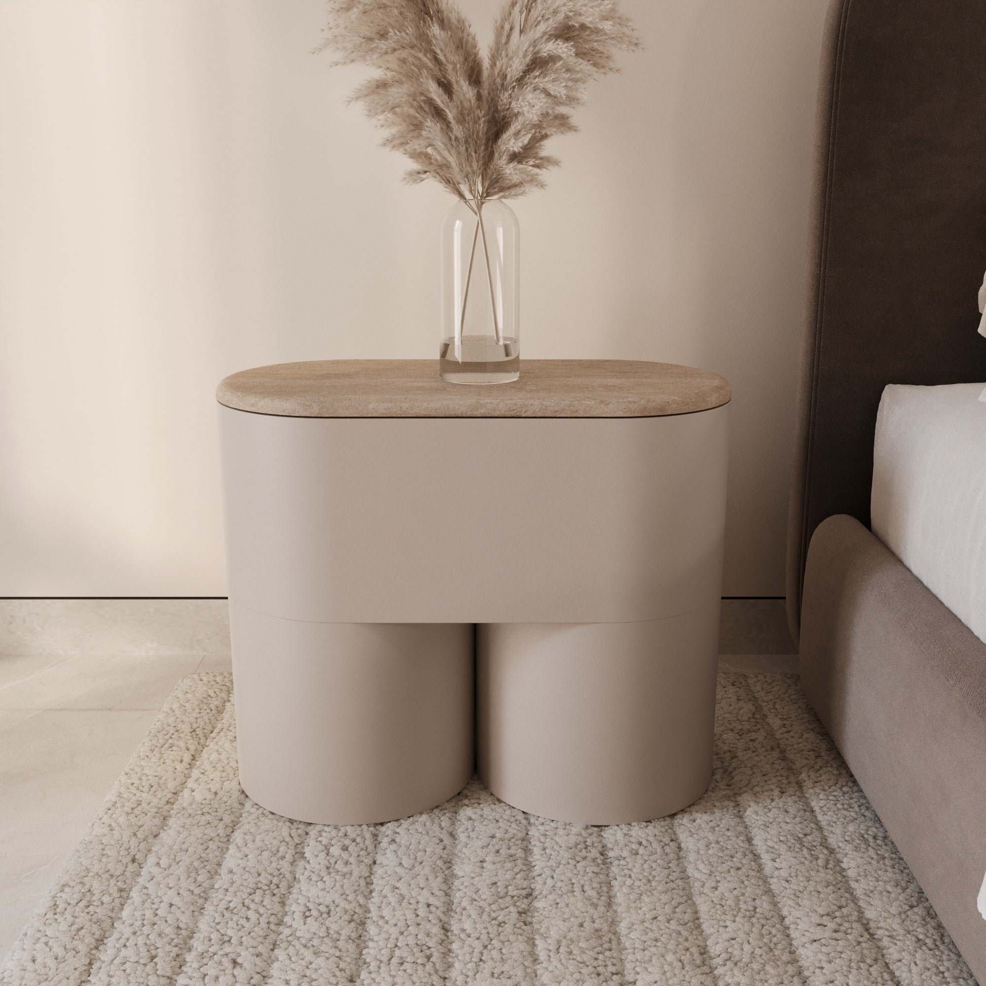 Ellington Travertine Nightstand