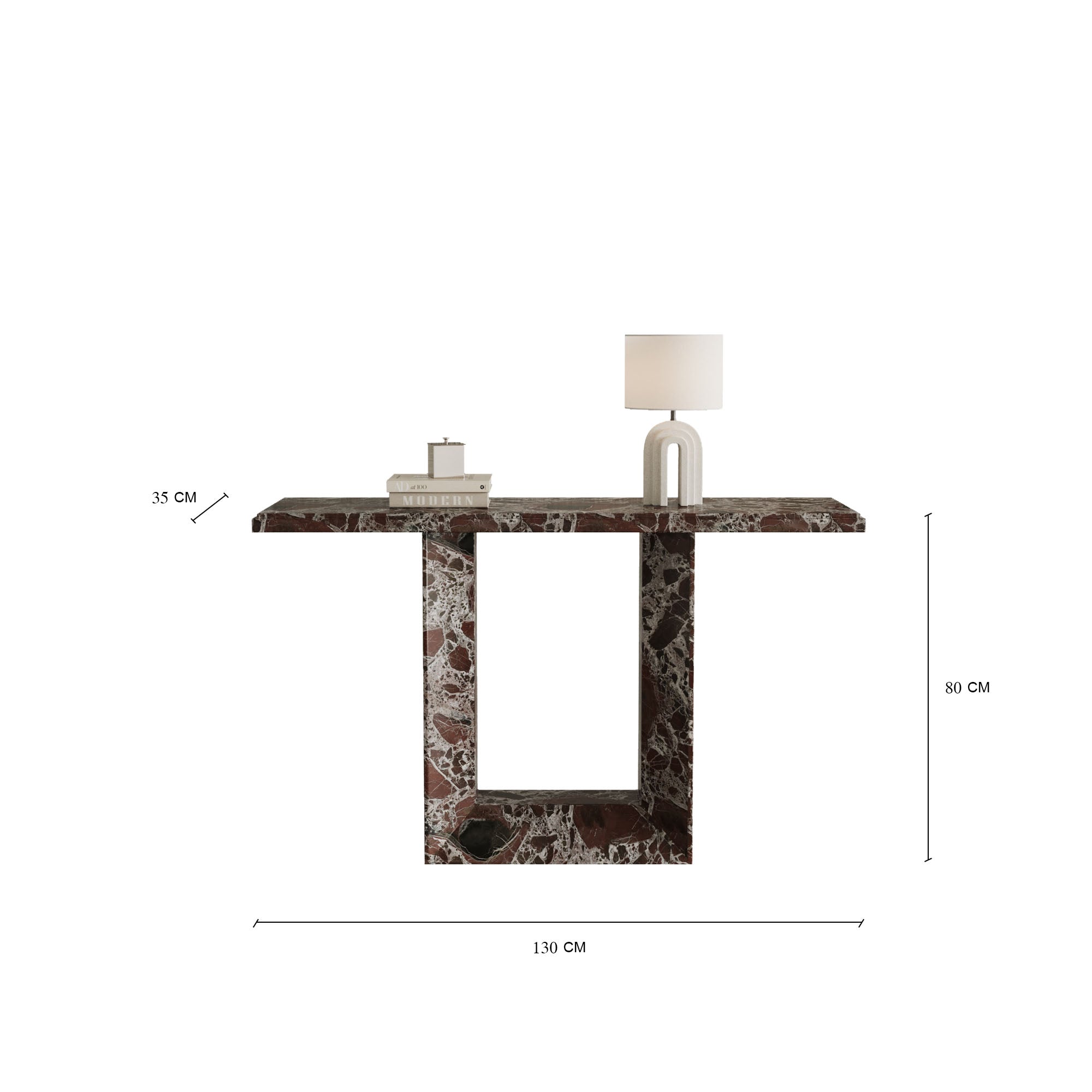 Burlington Rosso Levanto Console Table