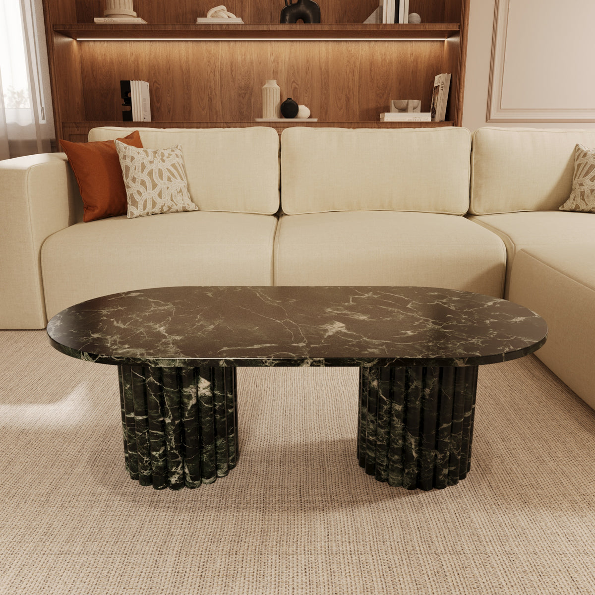 Lorenzo Verde Levanto Coffee Table With Fluted Base