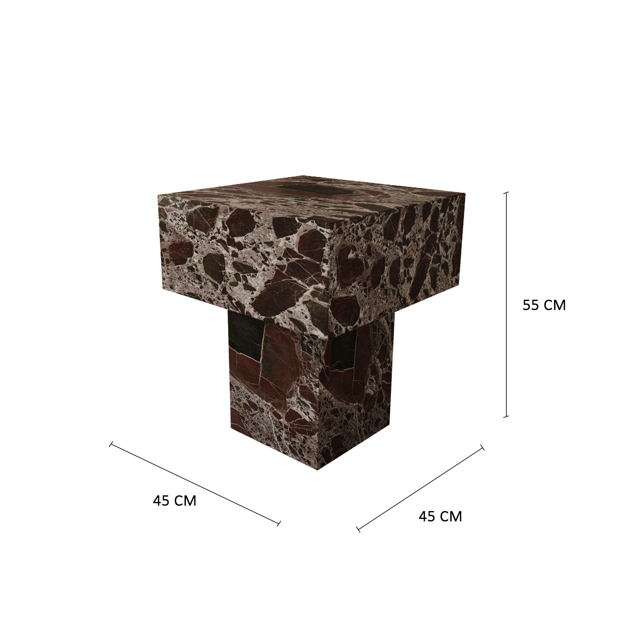 Felix Rosso Levanto Marble Side Table