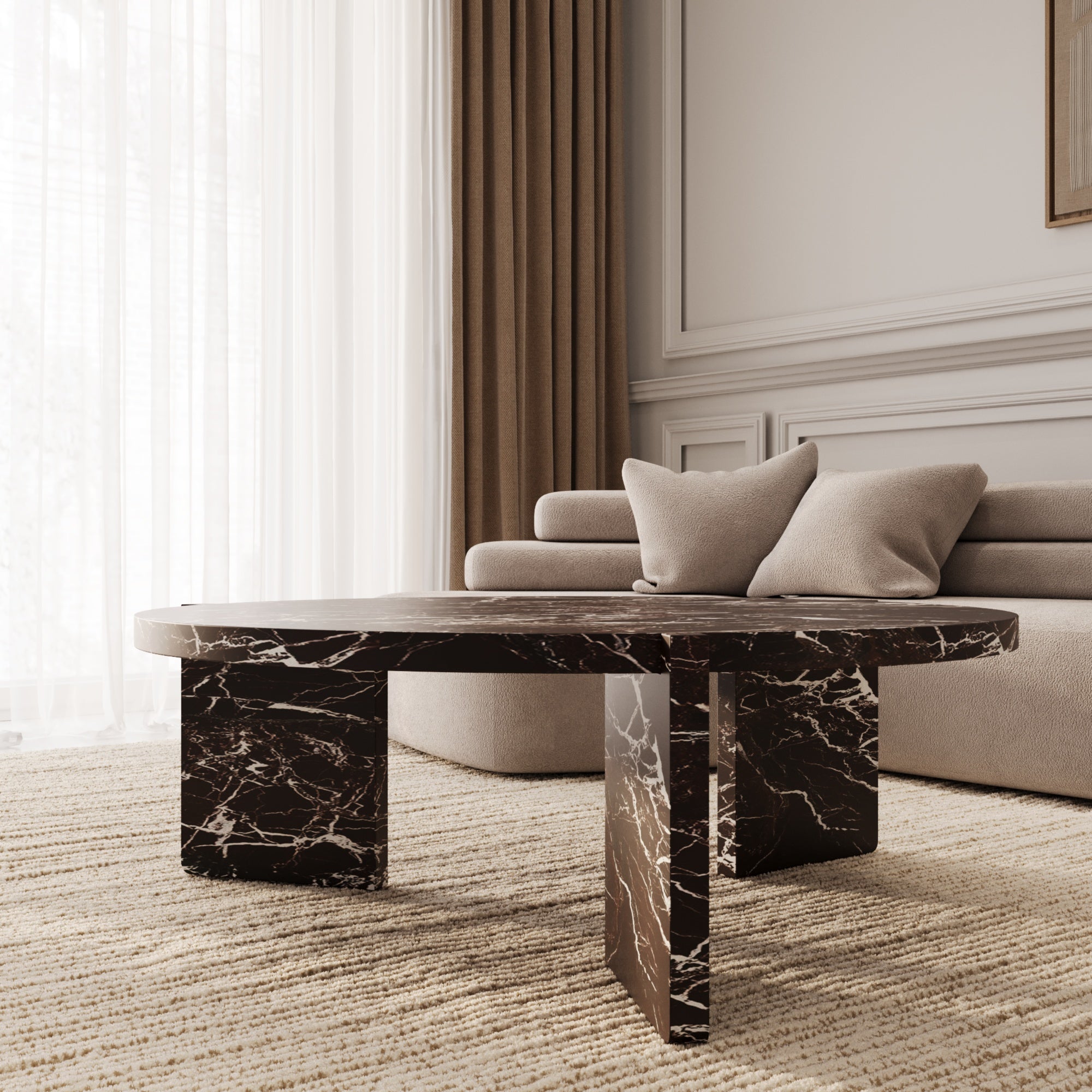 Belgravia Rosso Levanto Coffee Table
