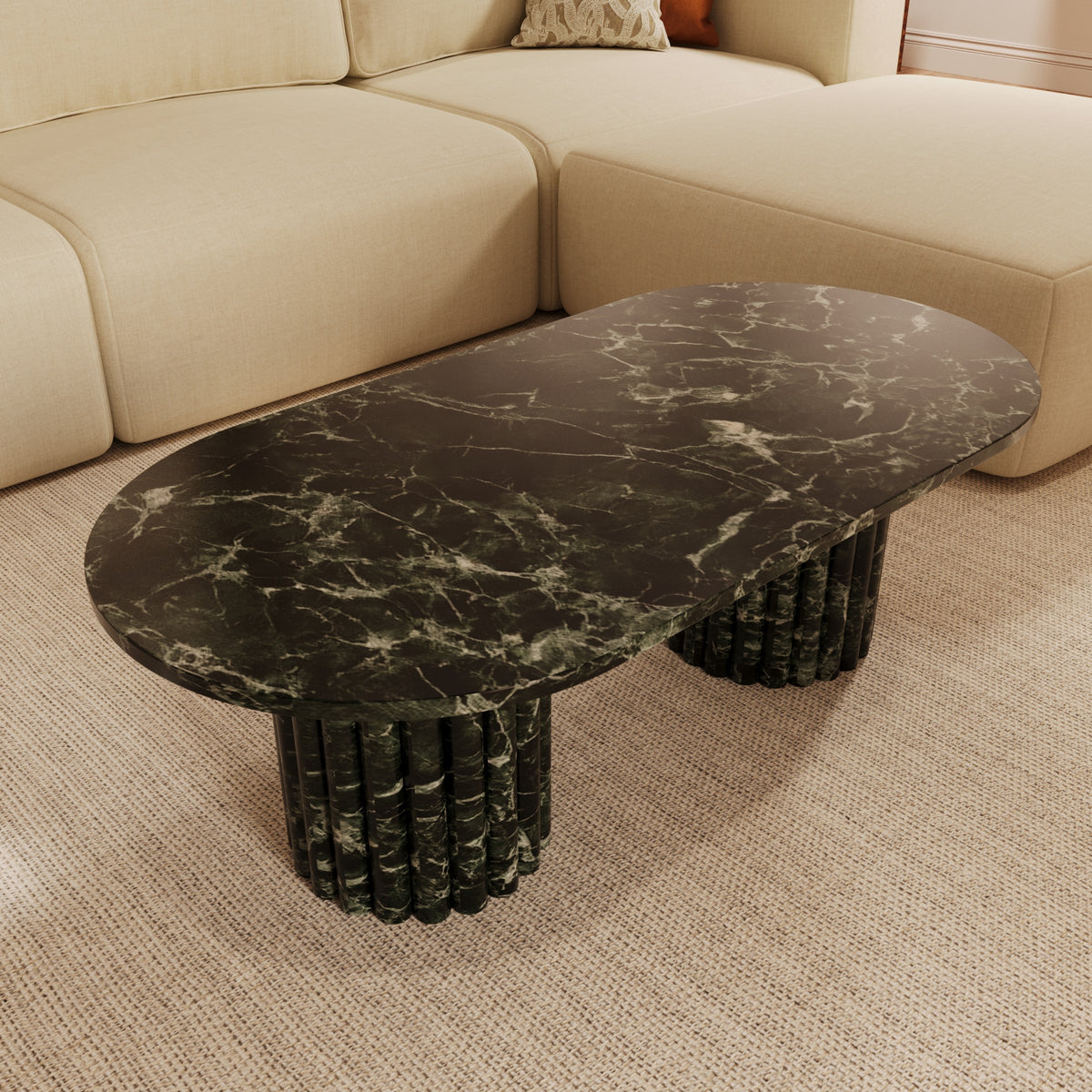 Lorenzo Verde Levanto Coffee Table With Fluted Base
