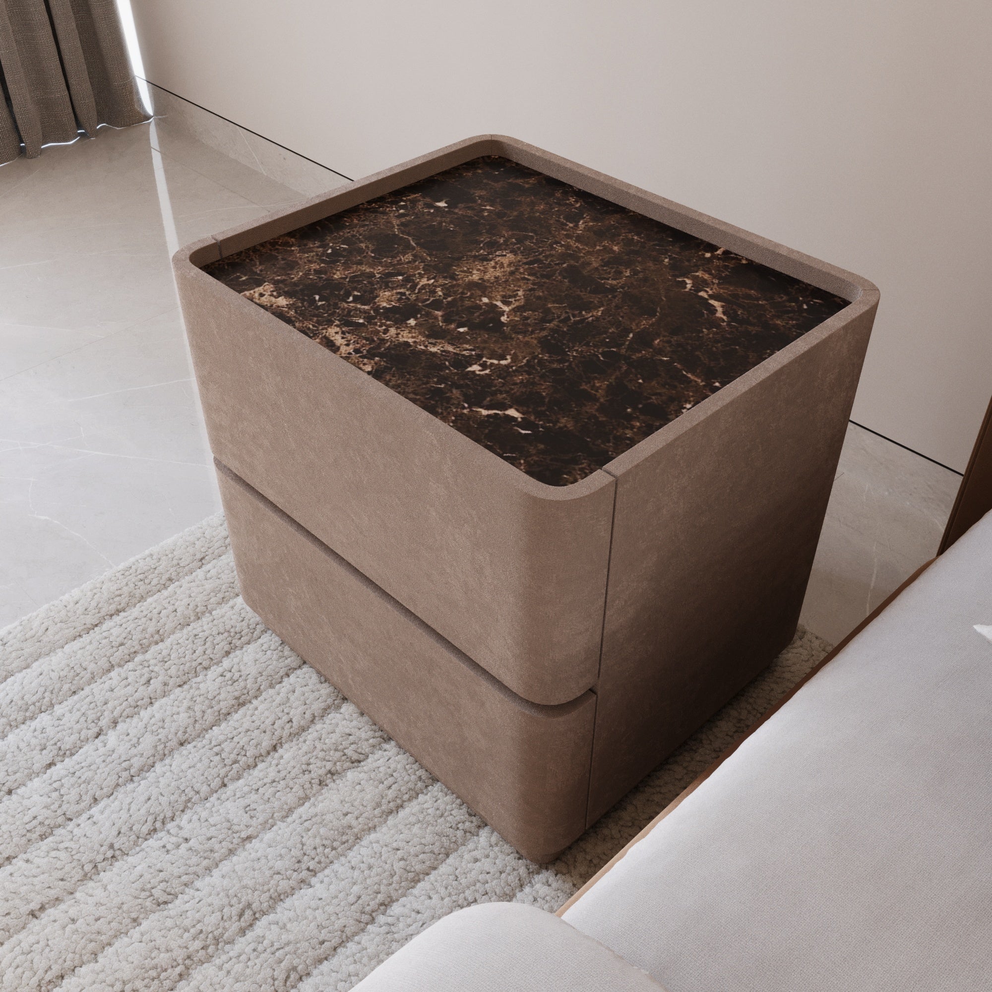 Harrogate Suede Nightstand