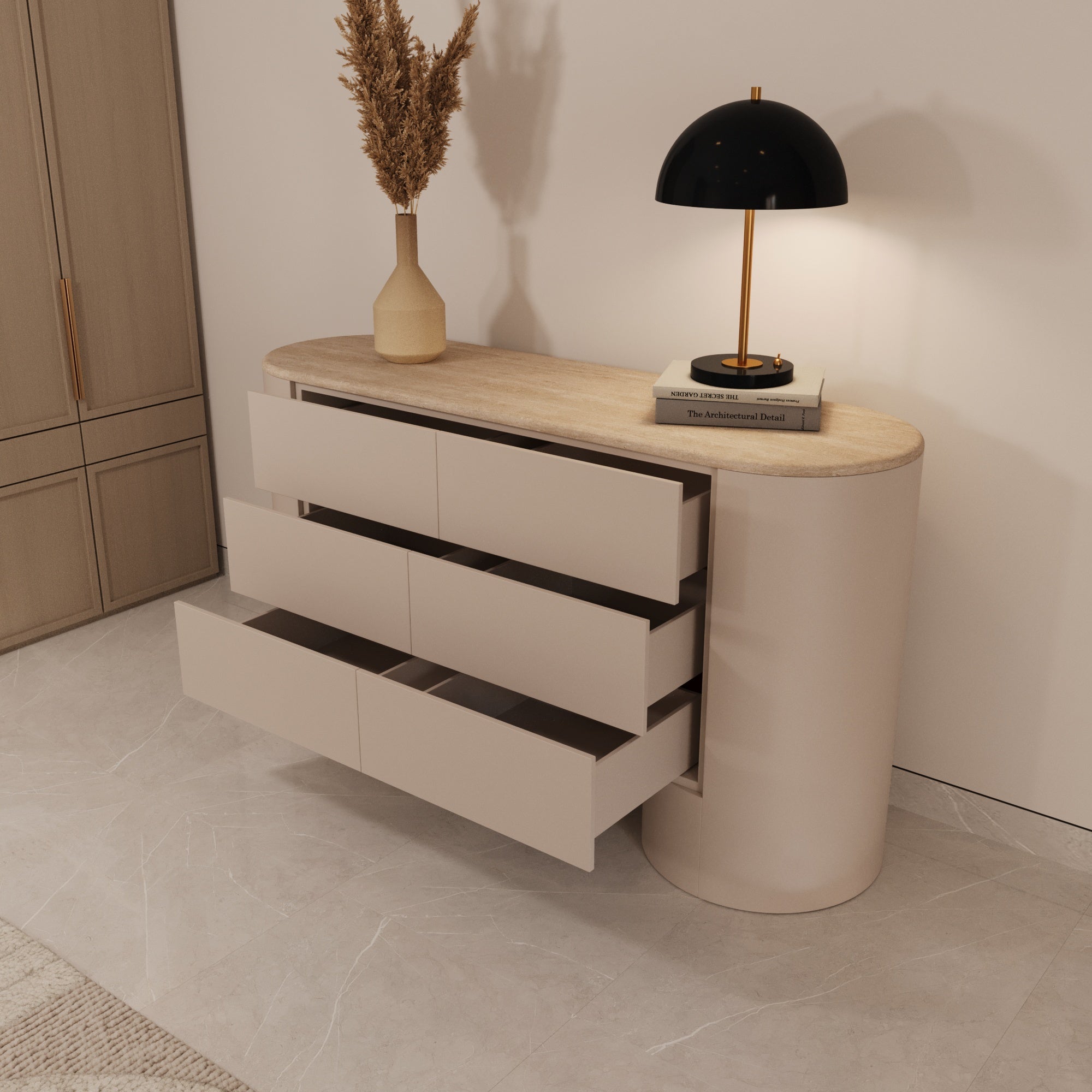 Ellington Travertine Dresser