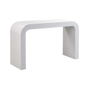HAND MADE ATHENA WHITE HUMP CONSOLE TABLE