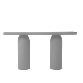 FORTIS HAND CRAFTED MATTER GREY CONCRETE CONSOLE TABLE