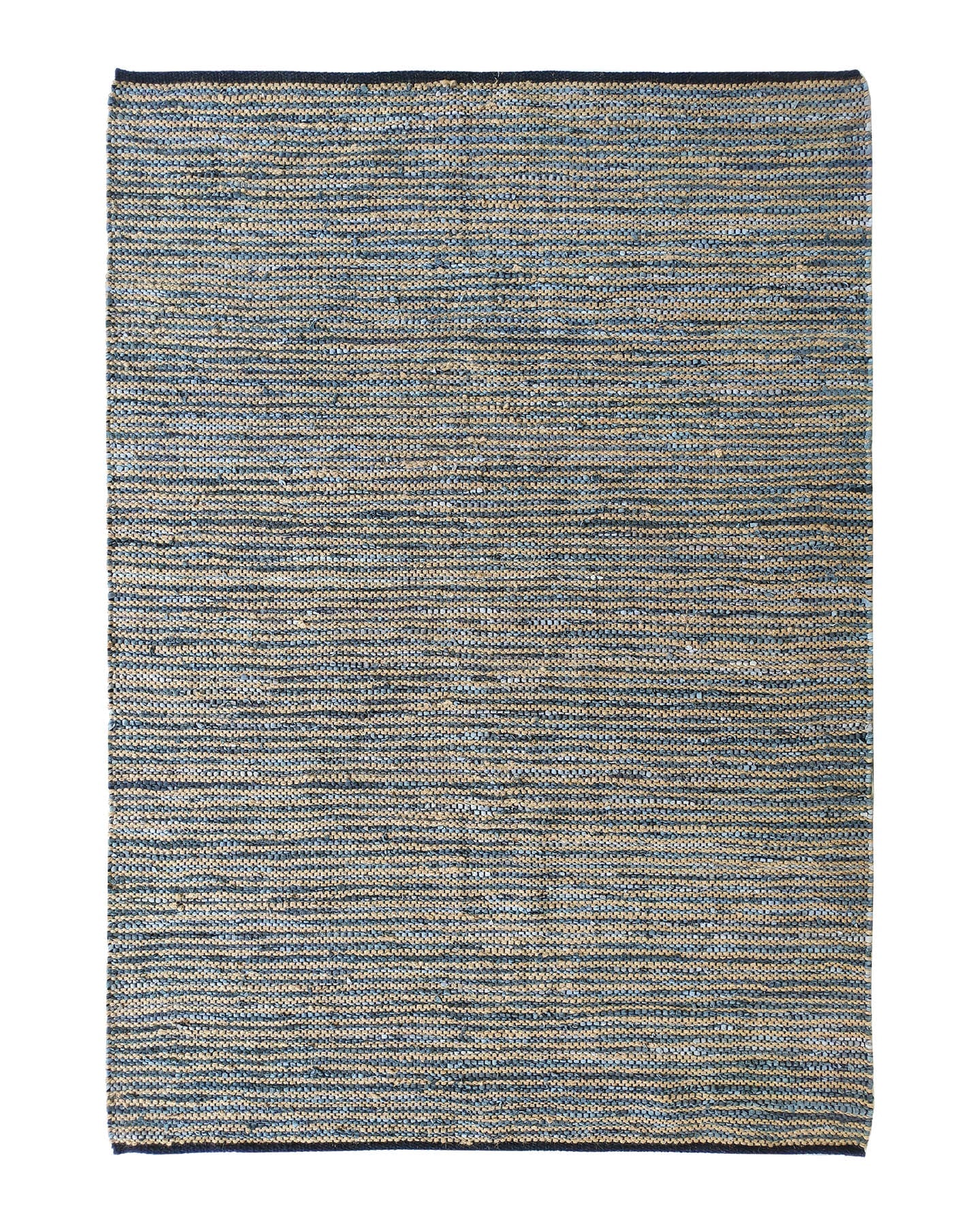 Hand Made Jute & Leather Woven Rug Multi Color (2 Sizes)