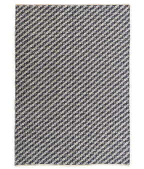 Hand Made Black & White Color Woven Rug (3 Sizes)