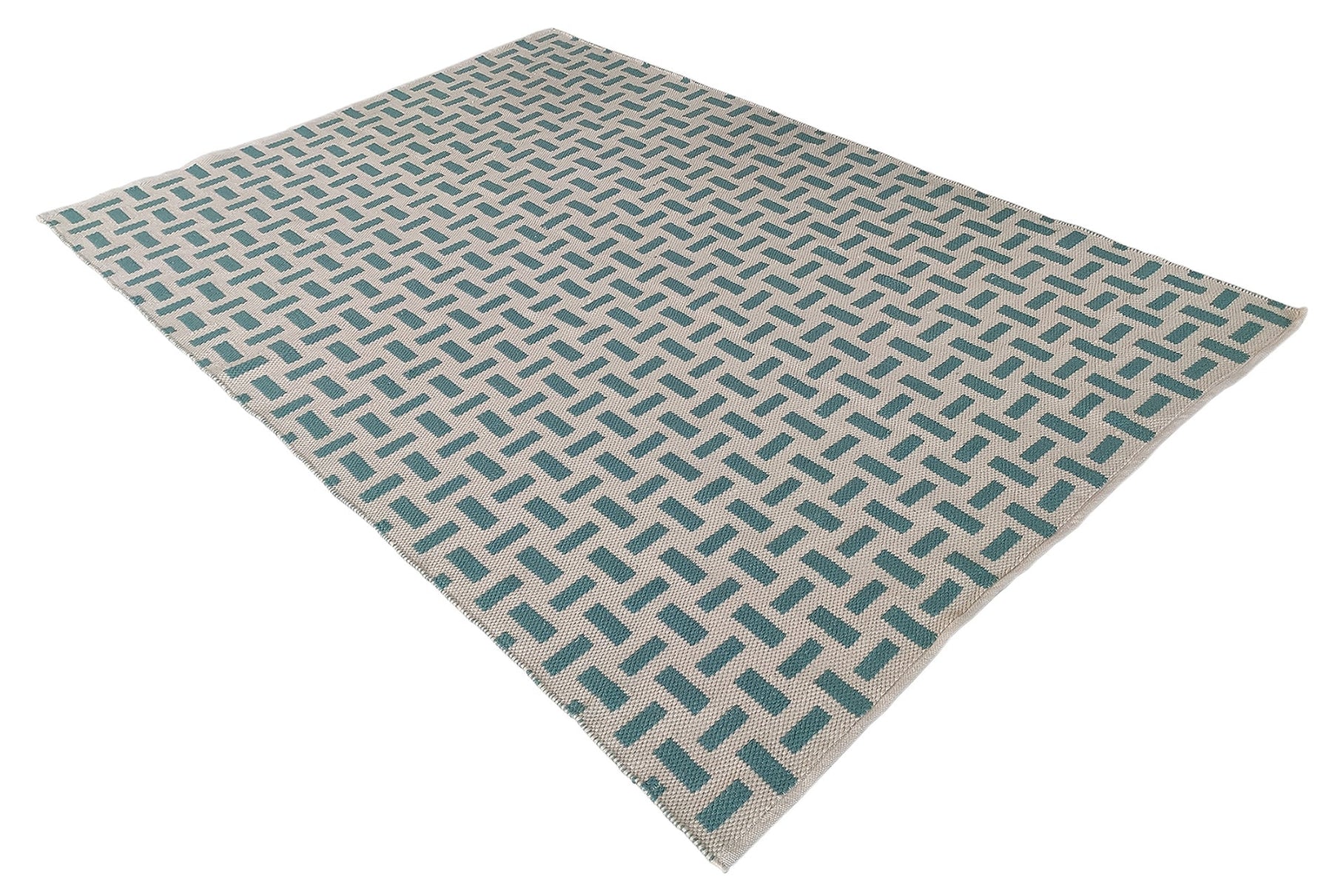 Hand Made Blue & Cream Color Woven Rug (3 Sizes)