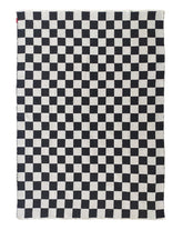 Hand Made Black & White Rectangle Woven Rug (3 Sizes)