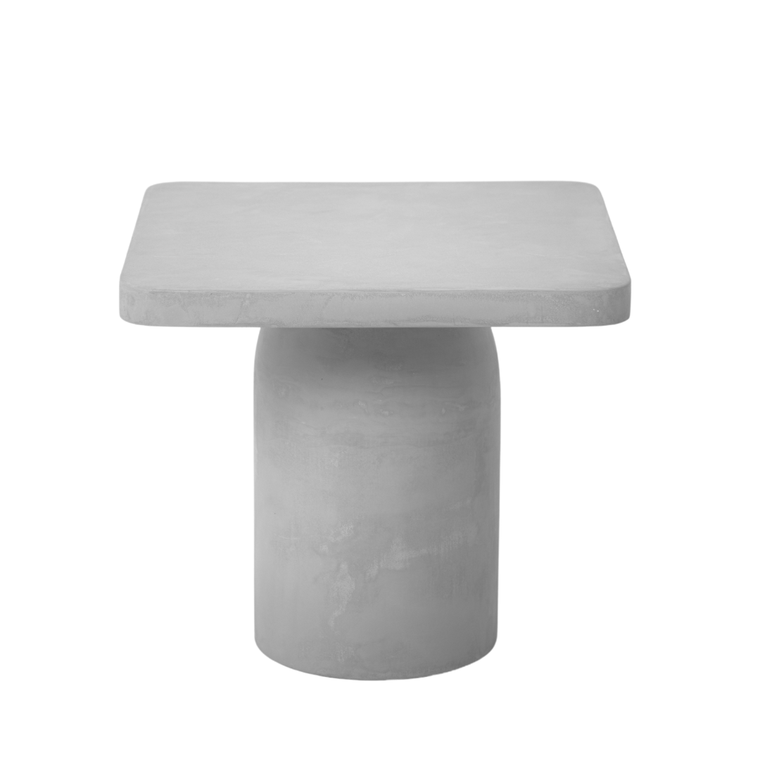 FORTIS HAND CRAFTED MATTER GREY CONCRETE RECTANGLE SIDE TABLE