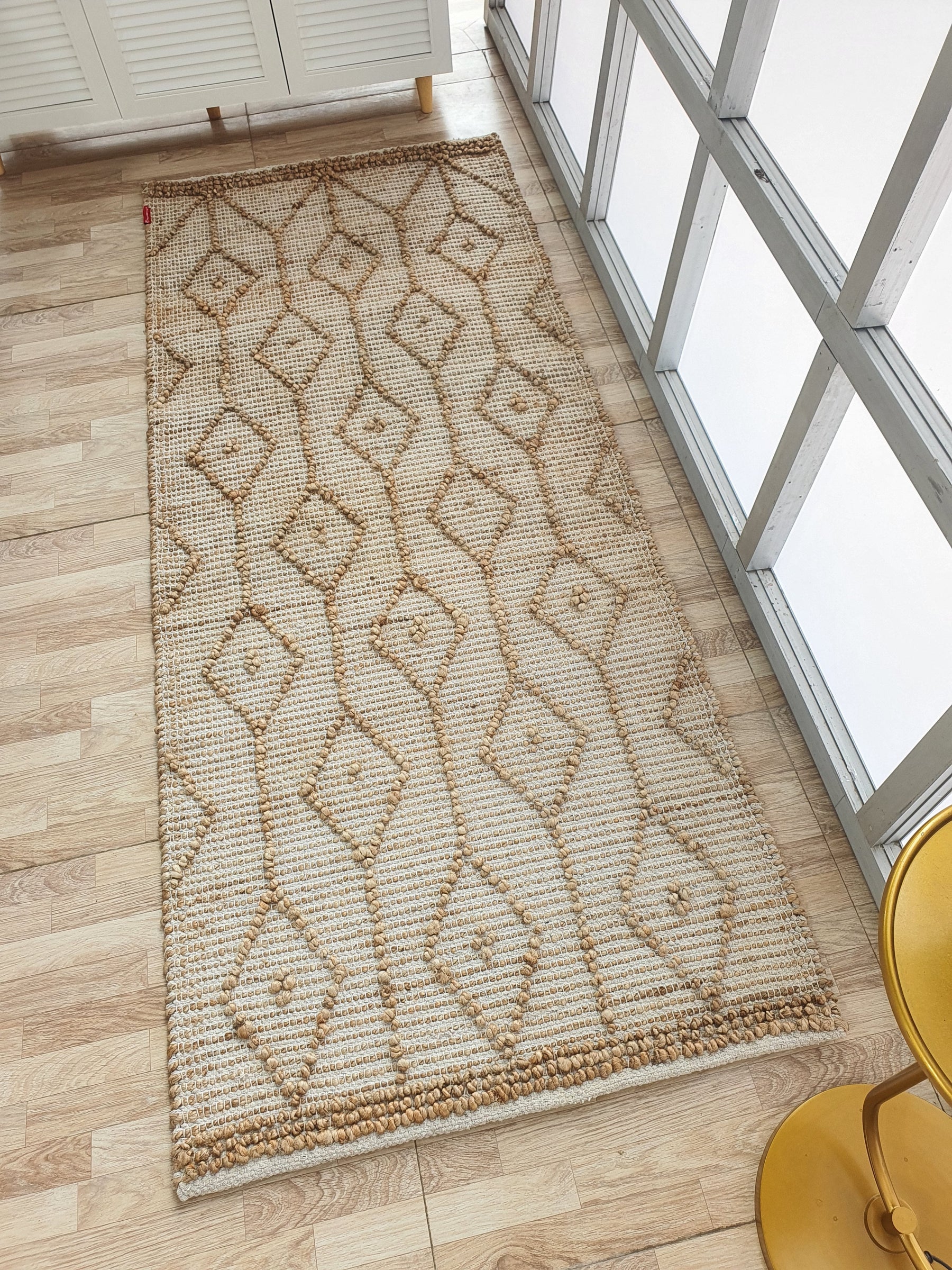 Hand Made Natural Light Brown Jute Woven Rug (6 Sizes)