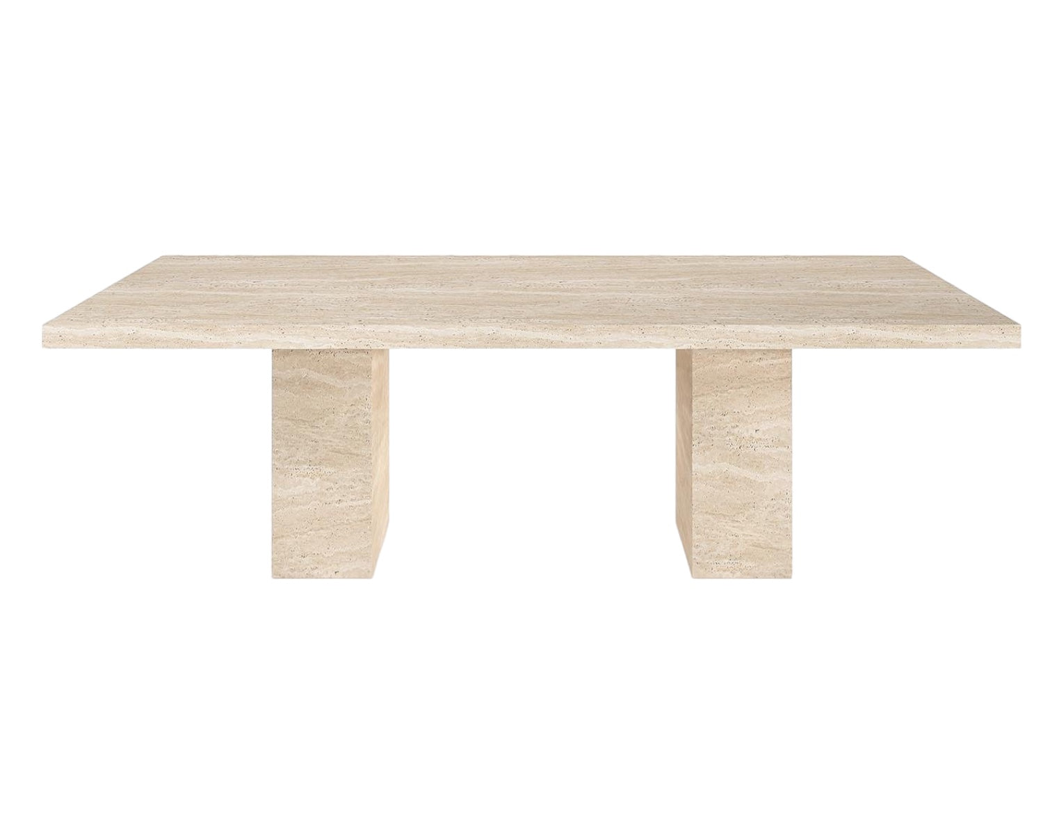 ROSA HAND CRAFTED ORGANIC TRAVERTINE DINING TABLE