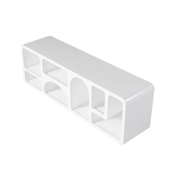 HAND MADE ATHENA WHITE TV STAND