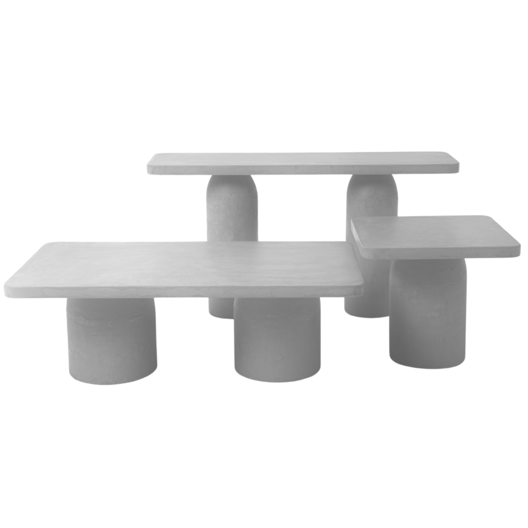 FORTIS HAND CRAFTED MATTER GREY CONCRETE CONSOLE TABLE