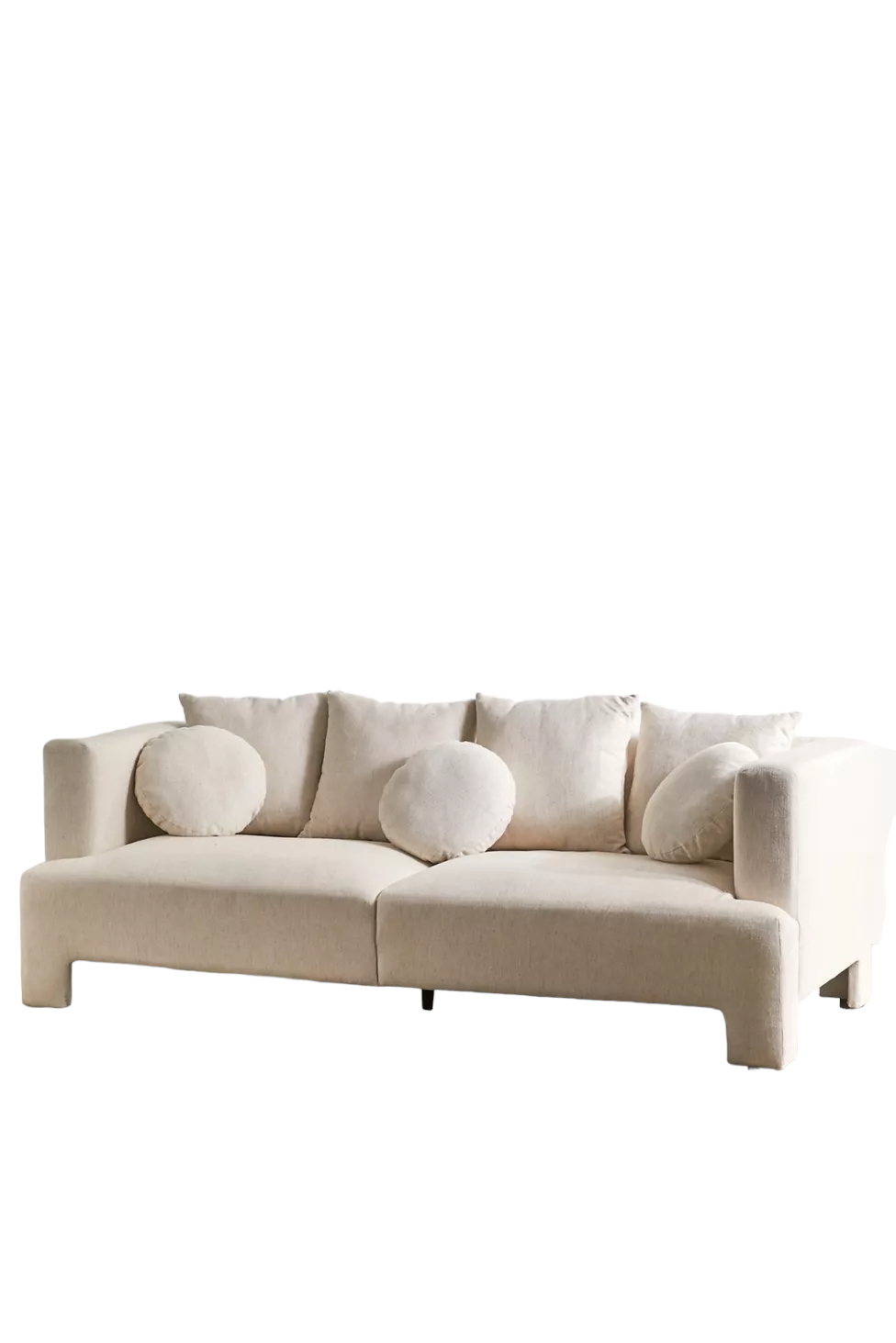 HAND CRAFTED CASSIDY CREAM LINEN SOFA