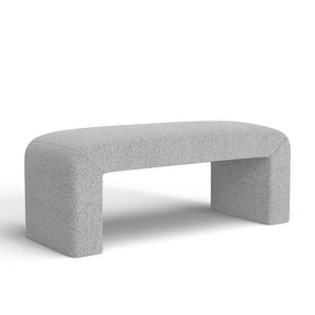 HAND CRAFTED ASTON GREY BOUCLE BENCH