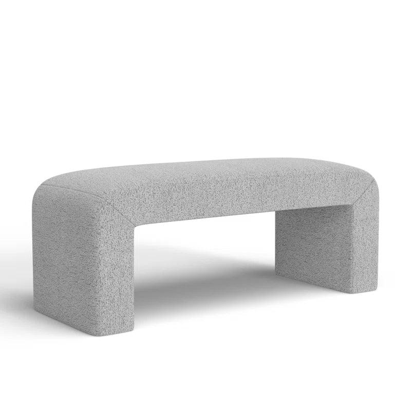 HAND CRAFTED ASTON GREY BOUCLE BENCH