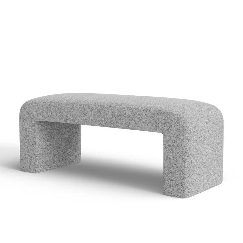 HAND CRAFTED ASTON GREY BOUCLE BENCH