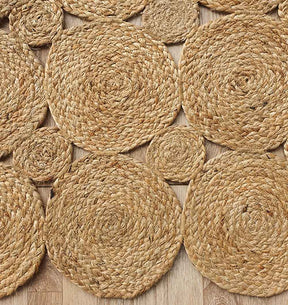 Handmade Circular Pattern Jute Rug (3 Sizes)