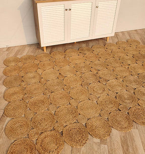 Handmade Circular Pattern Jute Rug (3 Sizes)