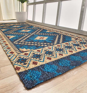 Handmade Multi Coloured Jute Runner Rug (80cm x 200cm)