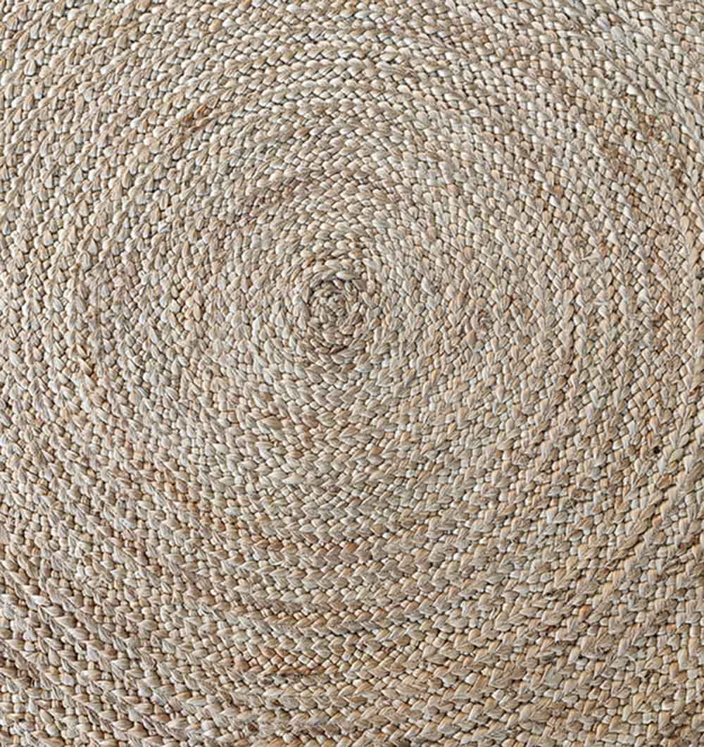 Handmade Jute Round Rug Natural Colour (200cm)