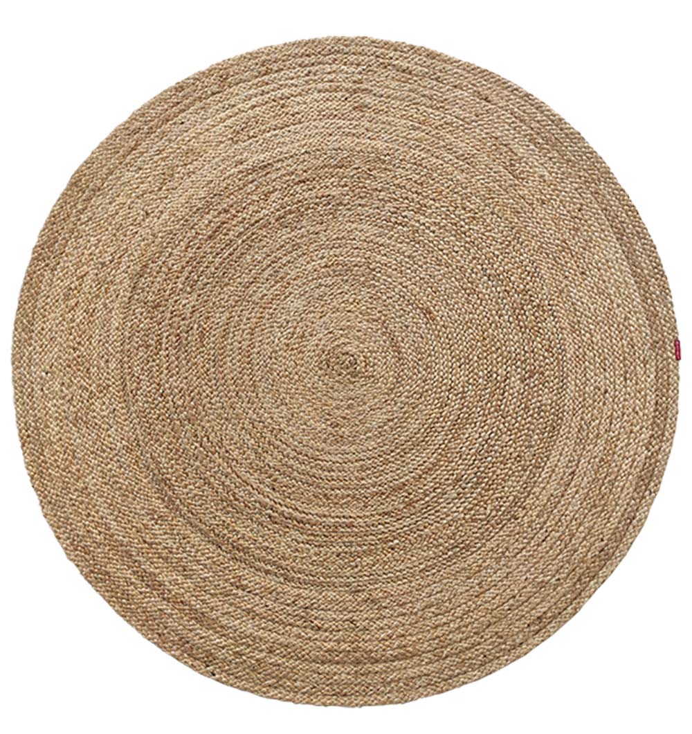 Handmade Jute Round Rug Natural Colour (200cm)