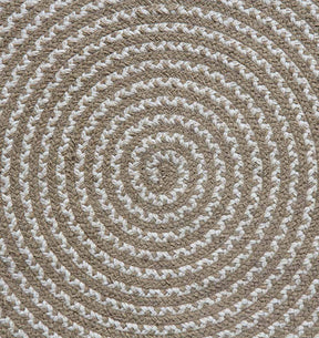 Hand Made Wool Round Rug Natural And White Colour (4 Sizes)