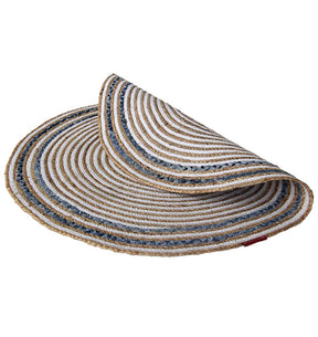 Hand Made Cotton And Jute Round Rug (4 Sizes)