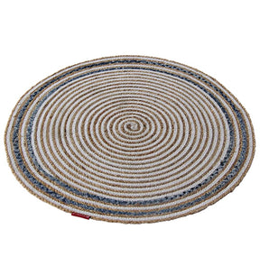Hand Made Cotton And Jute Round Rug (4 Sizes)