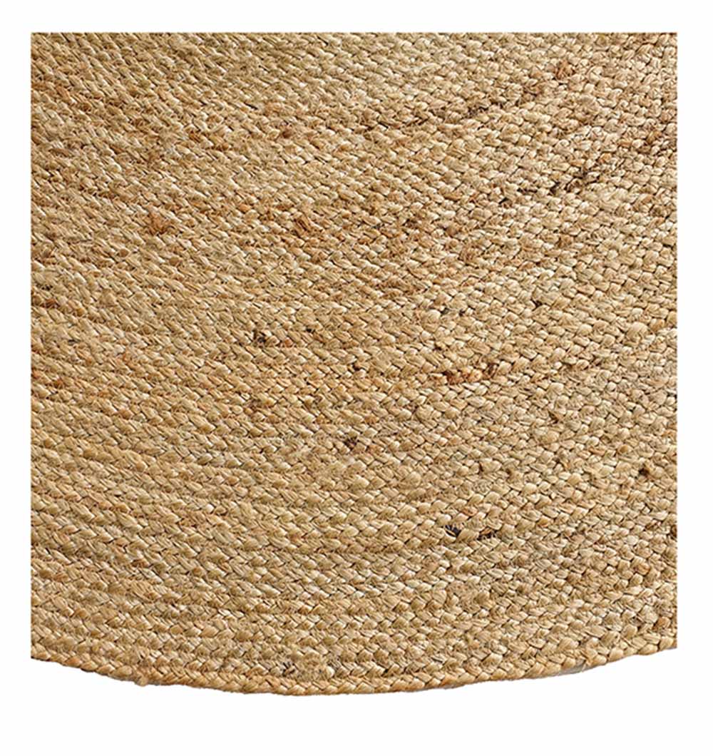 Handmade Natural Colour Round Jute Rug (180cm)