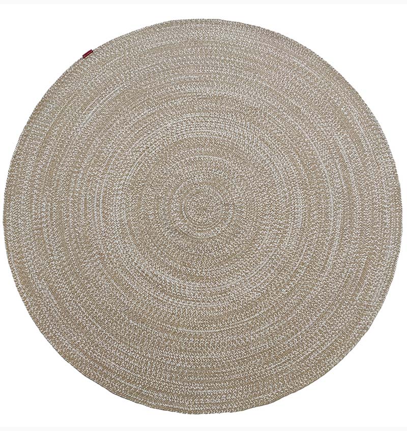Handmade Natural Color Round Wool Rug (3 Sizes)