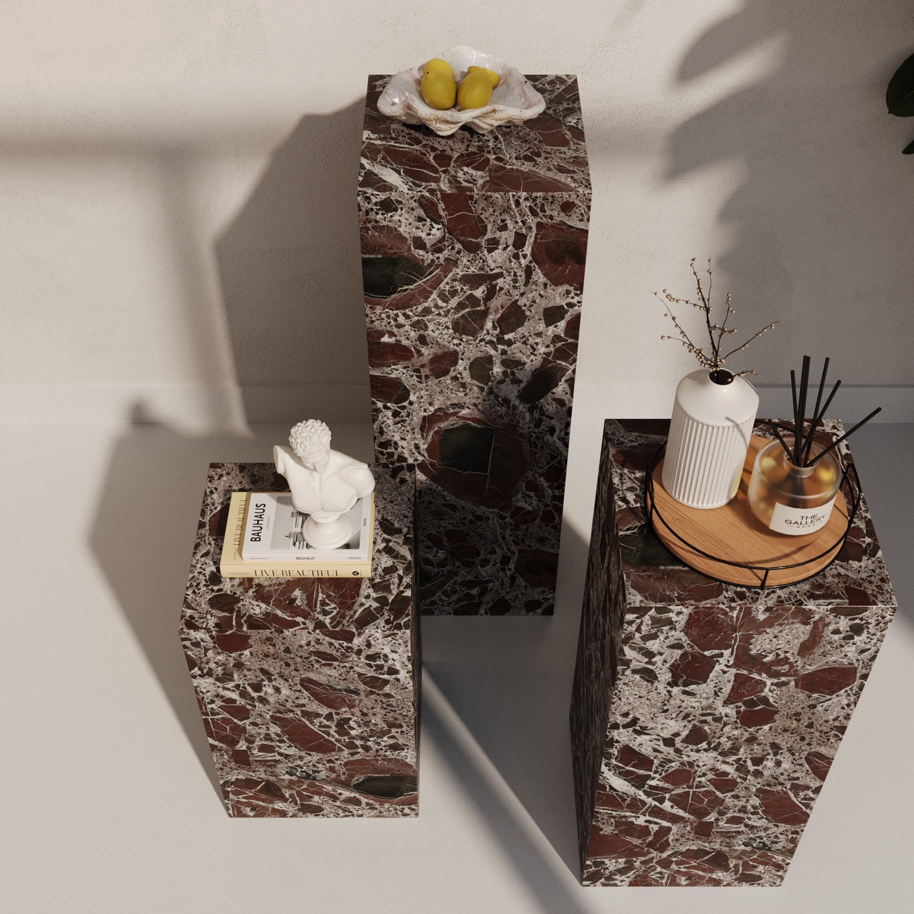 Clara Rosso Levanto Marble Plinth