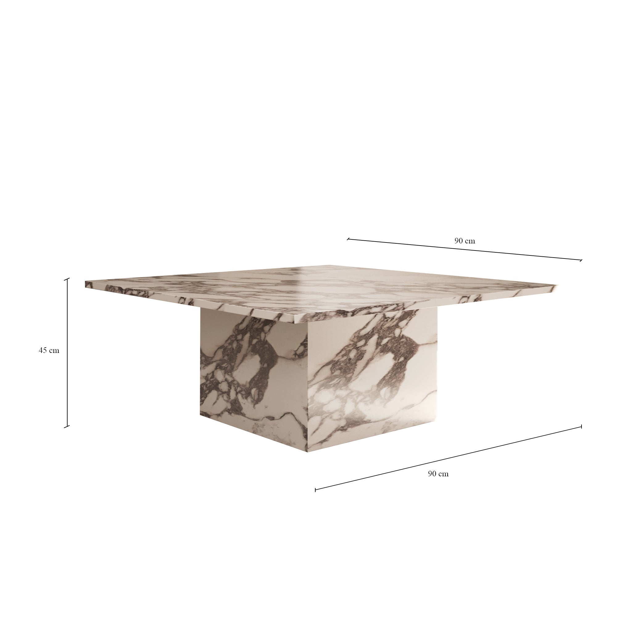 Enzo Calacatta Viola Square Coffee table