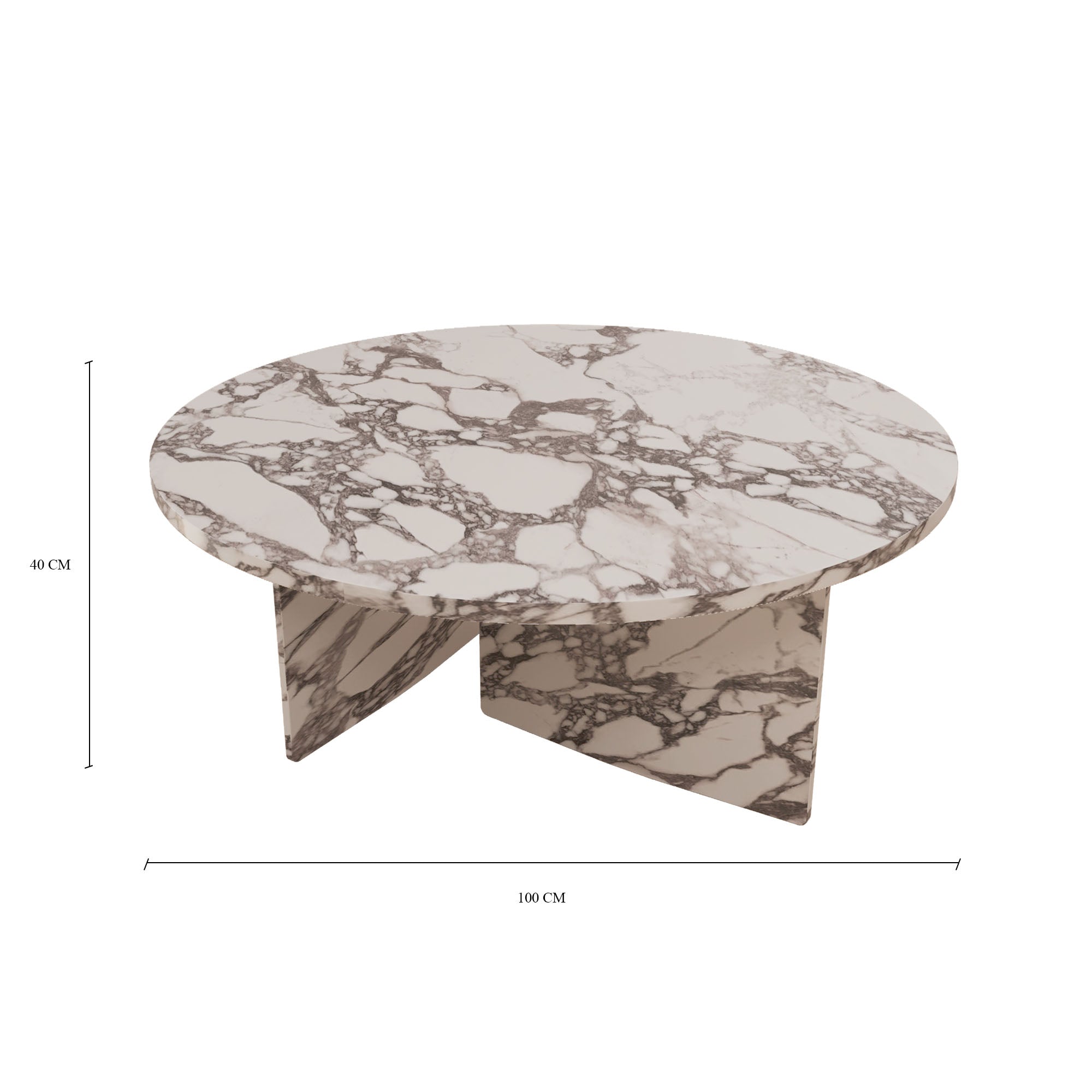 Dalia Calacatta Viola Round Coffee Table