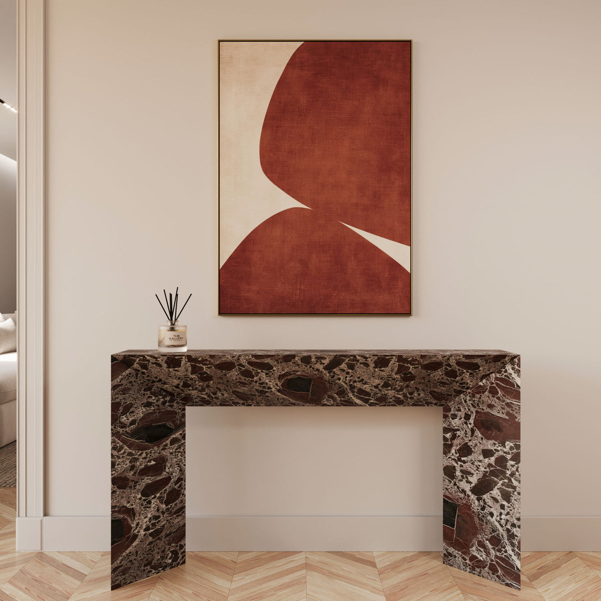 Camilla Rosa Levanto Marble Console Table