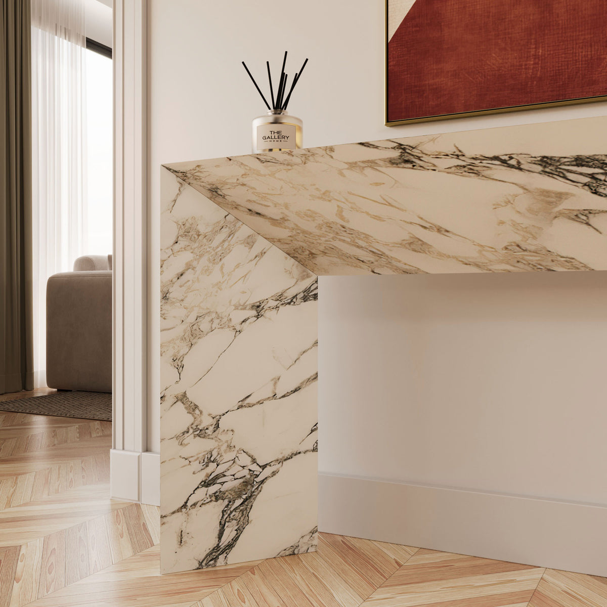 Camilla Arabescato Console Table