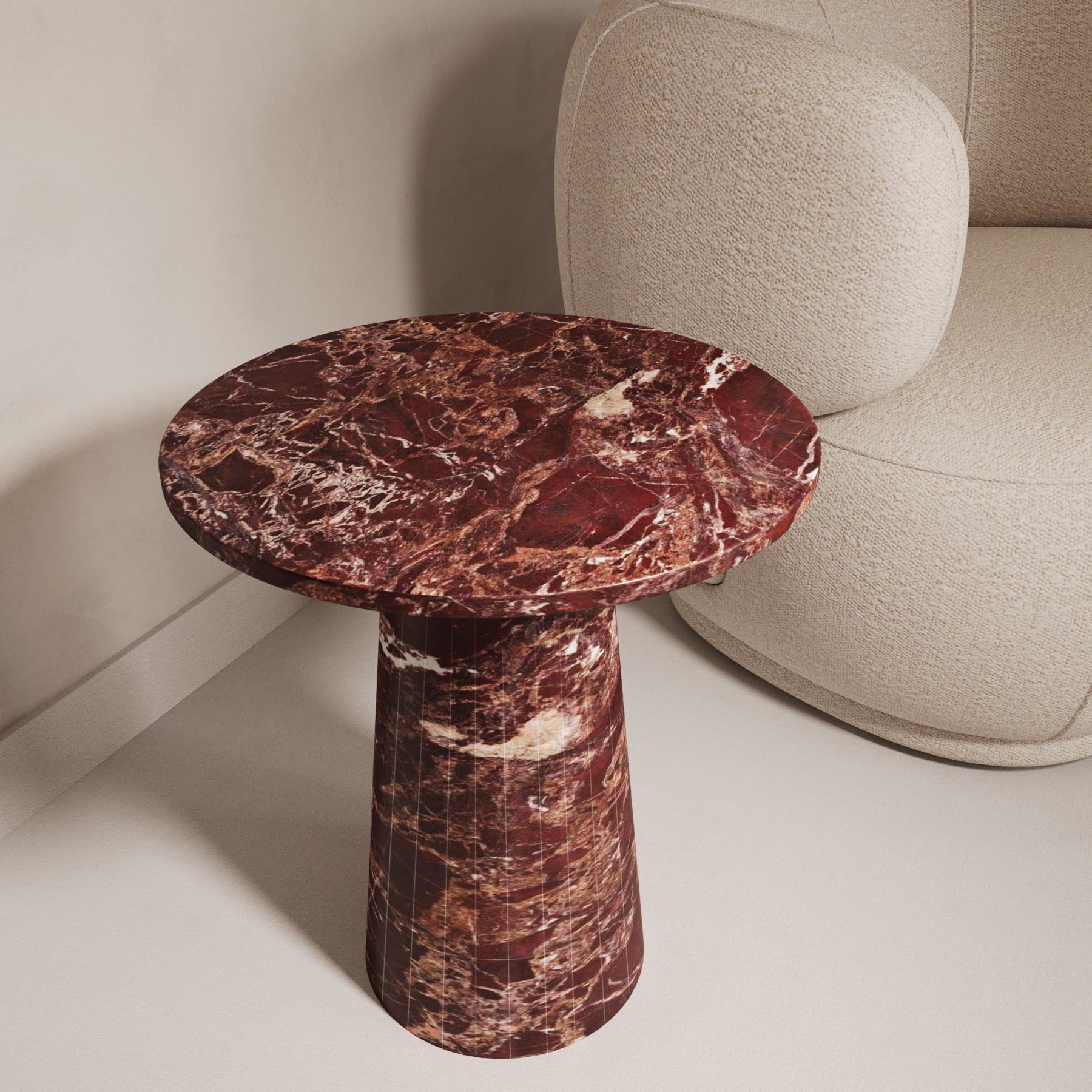 Rosa Levanto Marble Round Side Table
