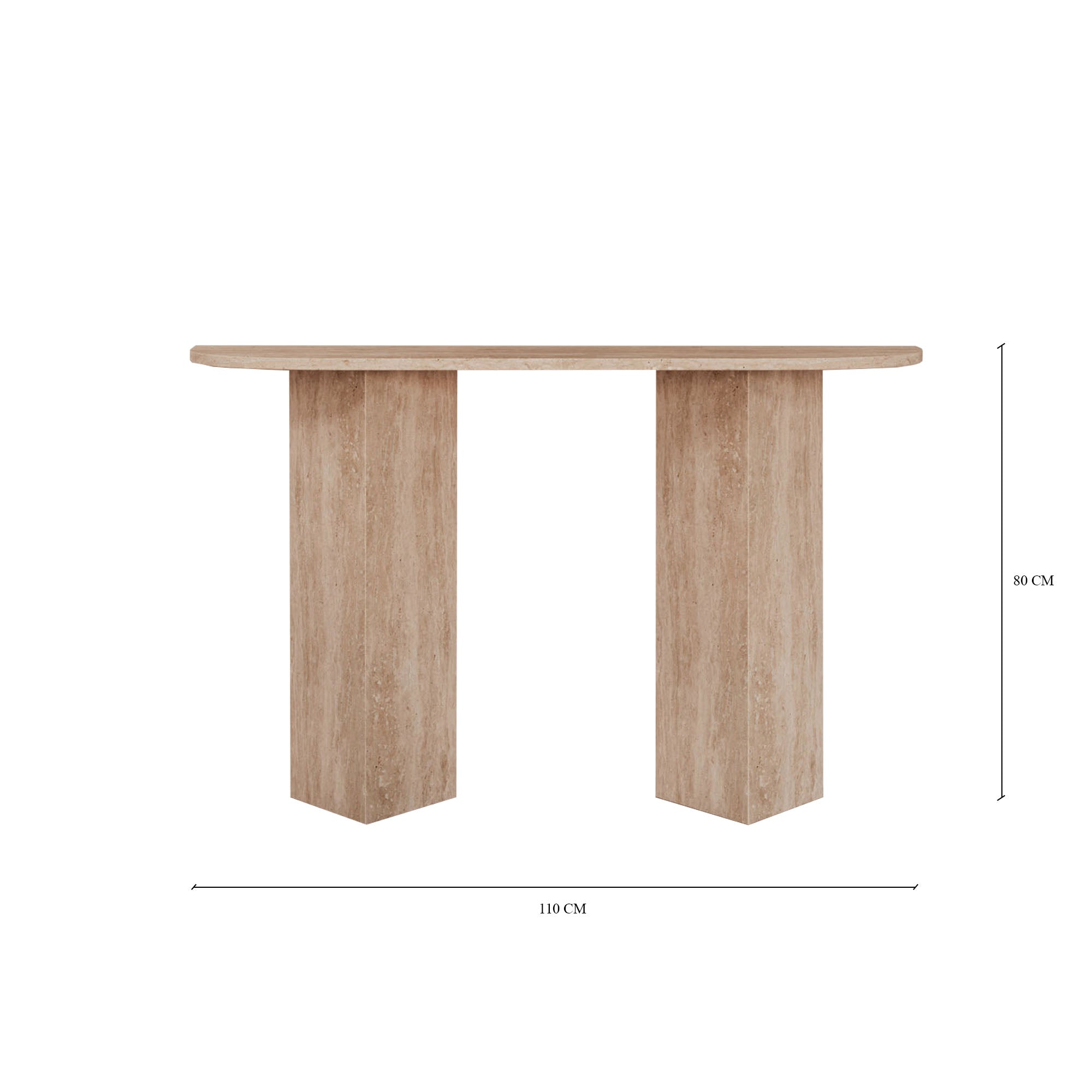 Tara Travertine Console Table