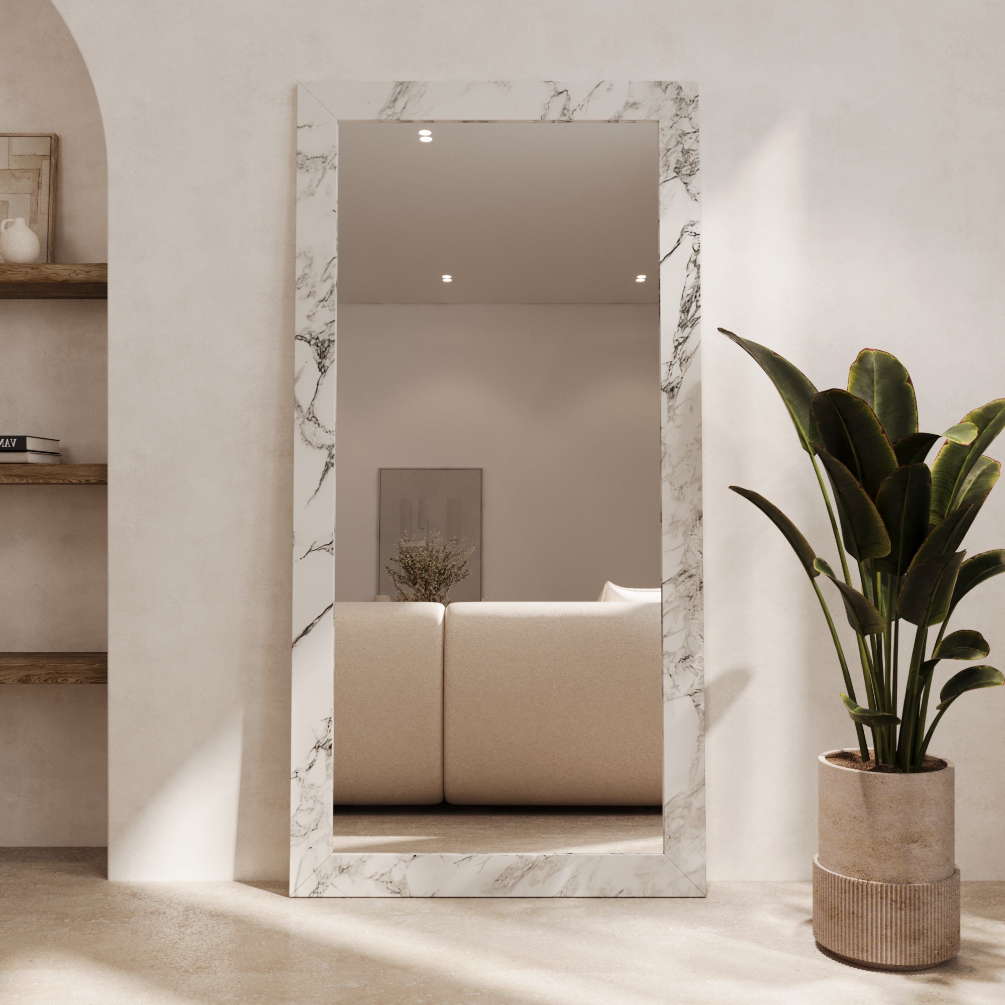 Arabescato Rectangle Mirror
