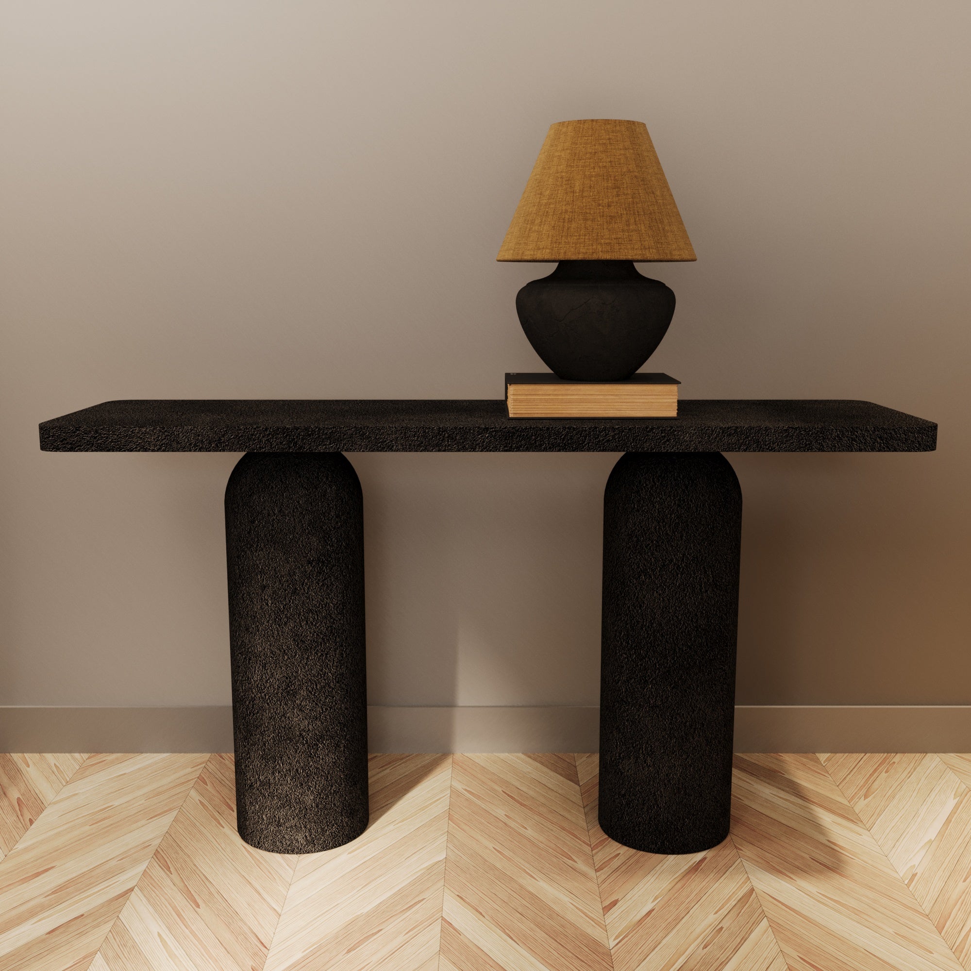 Athena Console Table With Textured Finish