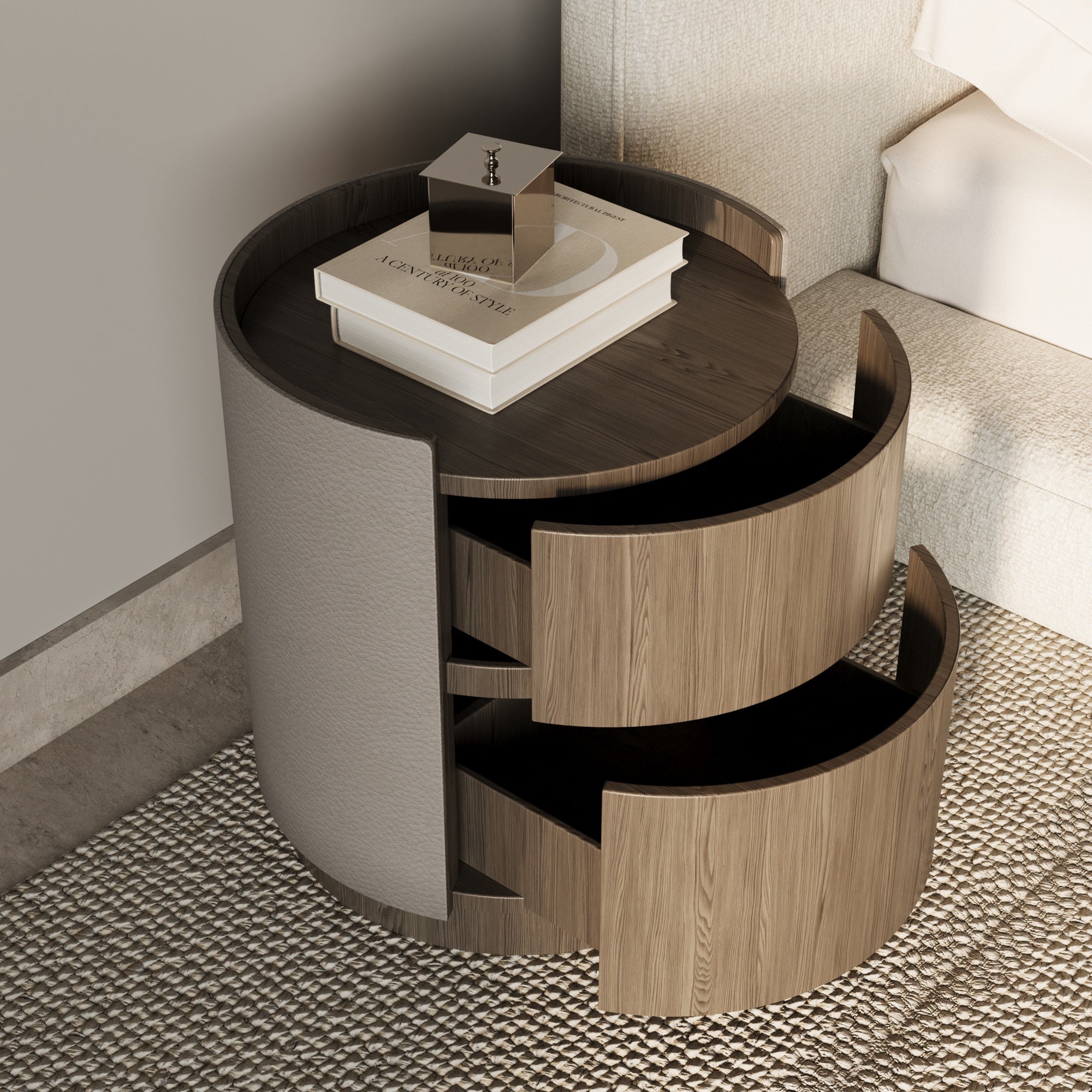 Kairo Faux Leather Nightstand