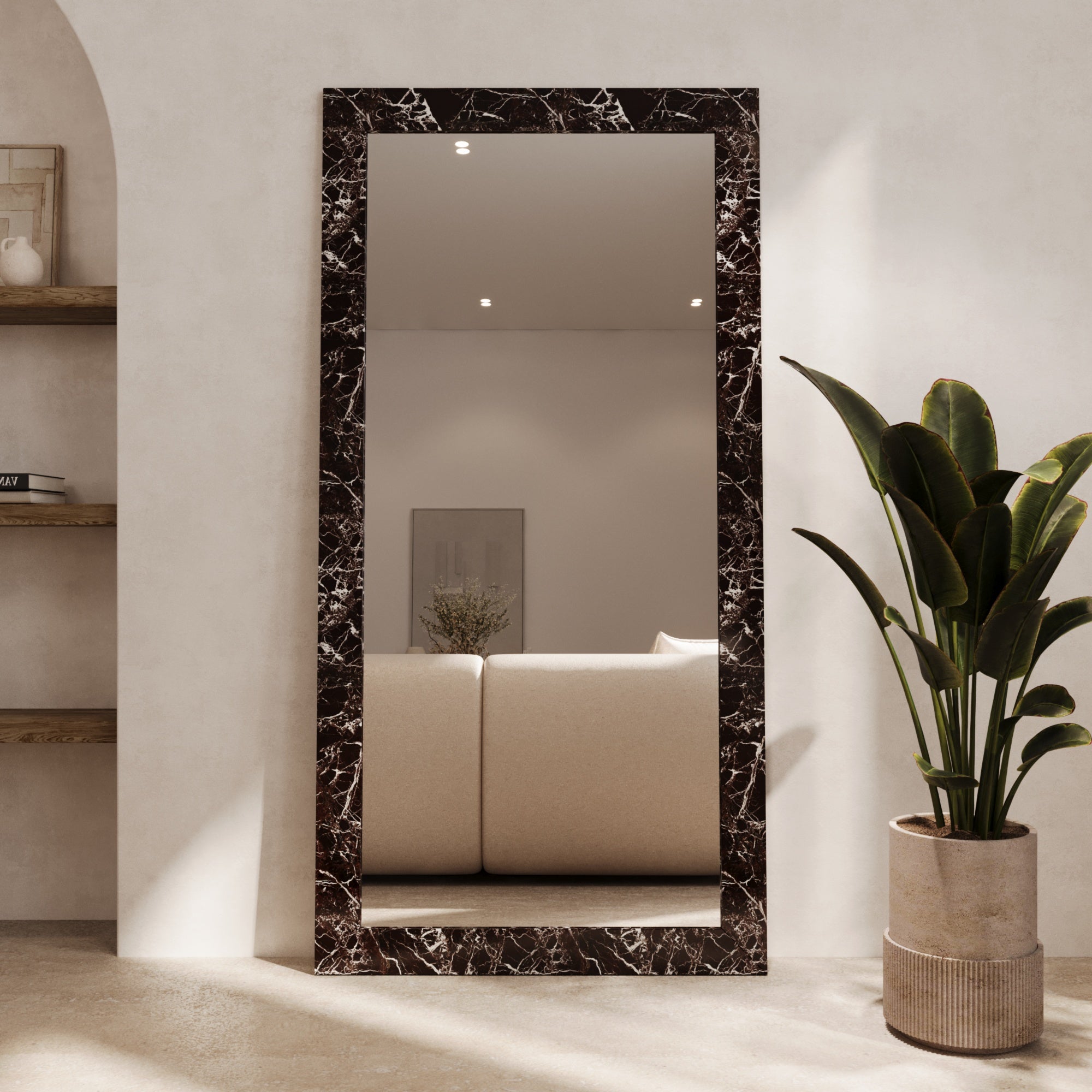 Rosso Levanto Rectangle Mirror